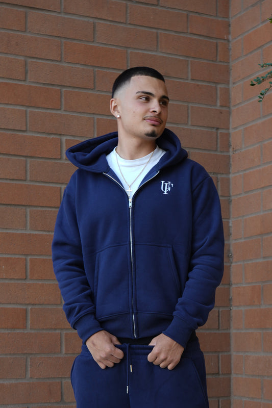 Navy Tracksuit- Zip Up
