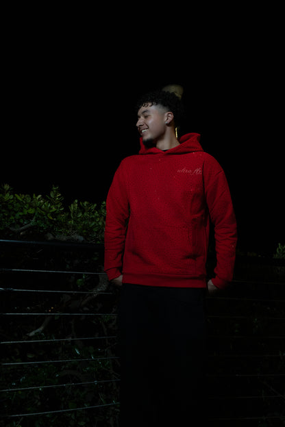 UltraFlare Red Rhinestone Hoodie